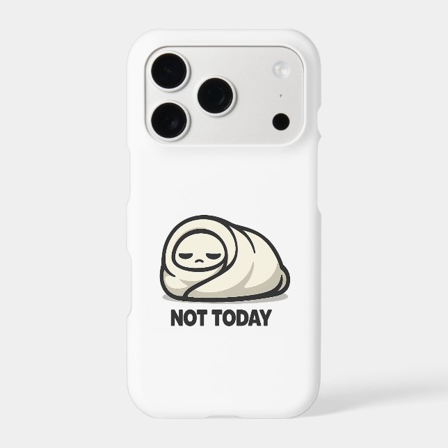 Not Today - Cute Tired Character Blanket Burrito A (Back)
