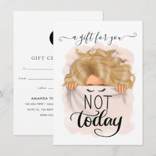 Not Today Funny Blonde Sleeping