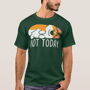 Not Today Funny Dog Lover Lazy Corgi Dog Sleeping T-Shirt