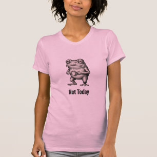 "Not Today" Funny Grumpy Frog With Coffee T-Shirt