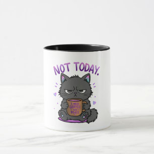 Not Today Grumpy Cat Coffee Lover Cute Funny Cat Mug