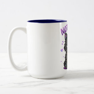 Not Today Grumpy Cat Coffee Lover Cute Funny Cat Two-Tone Coffee Mug