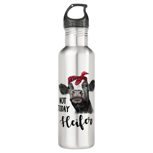 not today heifer 710 ml water bottle (Front)