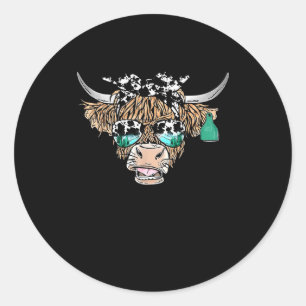 Not Today Heifer Vintage Lady Cow Ladies Heifer  Classic Round Sticker
