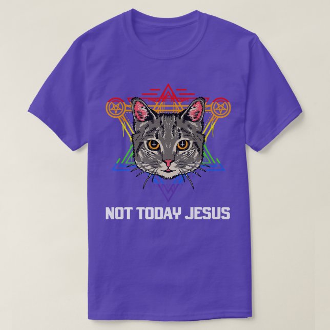 not today jesus LGBT Cat Premium T-Shirt (Design Front)