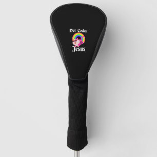 Not Today Jesus Satanic Cat Rainbow Goth Anti Reli Golf Head Cover