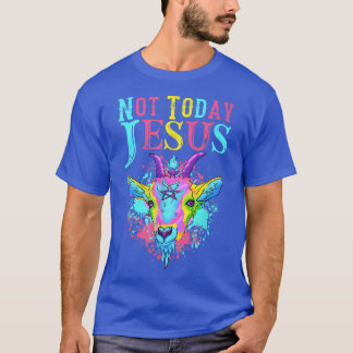Not Today Jesus Transgender LGBT Satan Goat Pride  T-Shirt