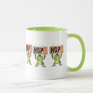 Not Today! Nope Frog Sticker Mug