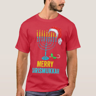 Not Today Santa Hanukkah Chanukah Santa Hat Menora T-Shirt