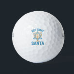 Not Today Santa Jewish Hanukkah Holiday Menorah Golf Balls<br><div class="desc">Funny, santa, christmas, hanukkah, menorah, jewish, jew, gift, birthday</div>