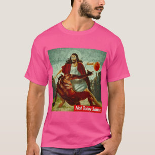 Not Today Satan Jesus Crossover Basketball T-Shirt