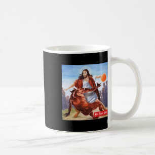 Not Today Satan Jesus Crossover Bysketbyll Fun Mem Coffee Mug