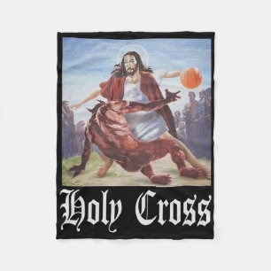Not Today Satan Jesus Crossover Bysketbyll Holy Cr Fleece Blanket