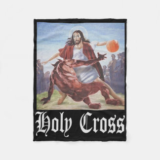 Not Today Satan Jesus Crossover Bysketbyll Holy Cr Fleece Blanket