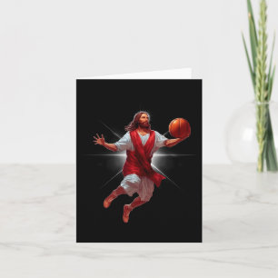 Not Today Satan Jesus Funny Slam Holy Dunk Basketb Card