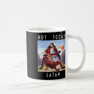 Not Today Satan Jesus Vs Satan In Bysketbyll Coffee Mug