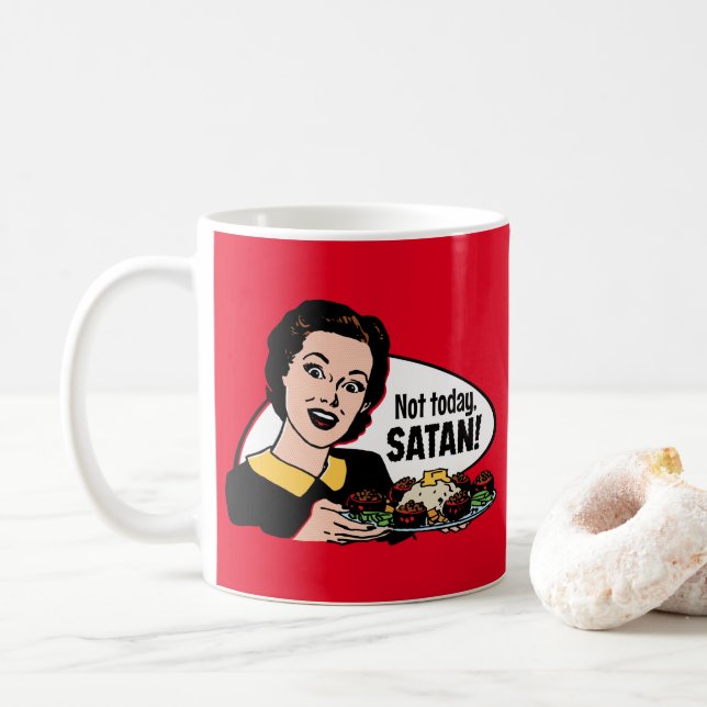 Not Today Satan Mug (With Donut)