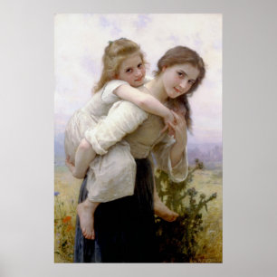 Not Too Much to Carry 1895 Bouguereau Poster