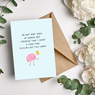 Not Very Good at Words Hilarious Birthday Card