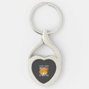 Not Witch Wife Halloween Sunset Cauldron_1 Key Ring