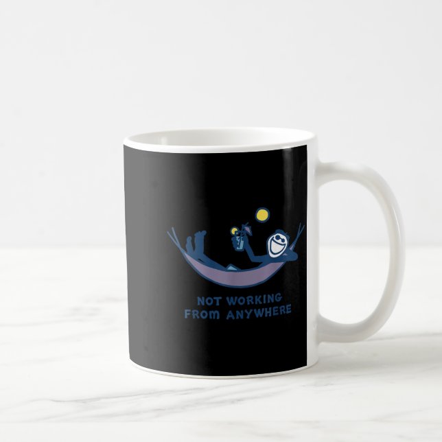 Not Working From Anywhere Funny Vacation Remote Wo Coffee Mug (Right)
