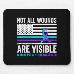 Not Wounds Are Visible American Flag Suicide Mouse Mat