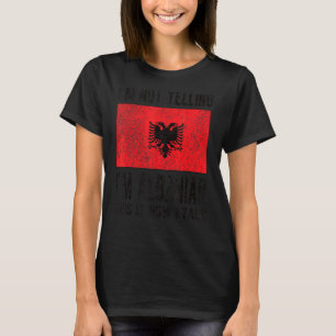 Not Yelling I'm Albanian Albania Flag Albanian Roo T-Shirt