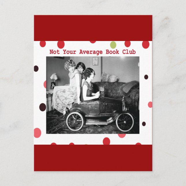 Not your average book club postcard (Front)