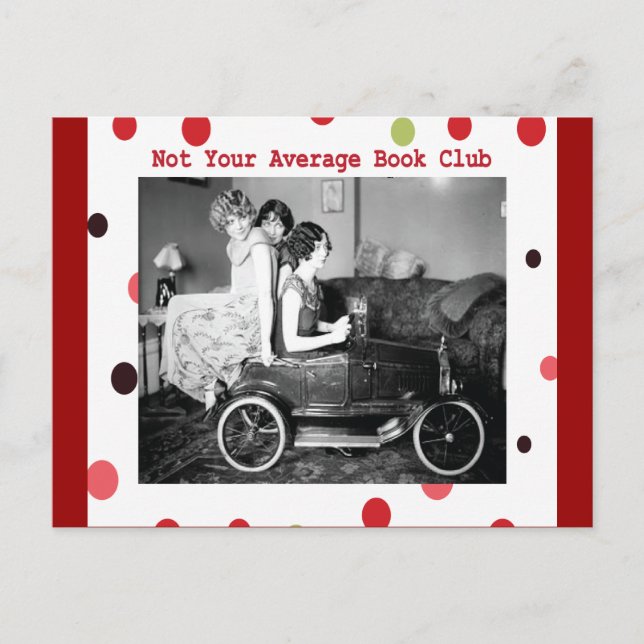 Not your average book club postcard (Front)