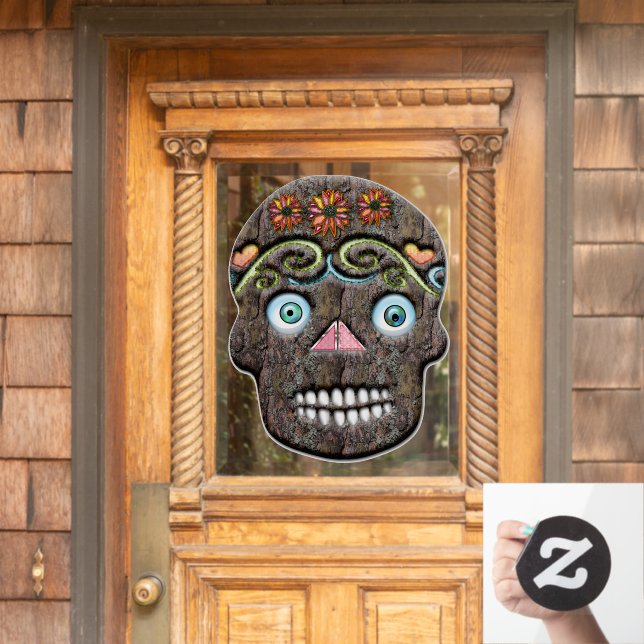 Not Your Average Sugar Skull v2 Window Cling (Home Door)