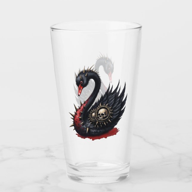 Not Your Average Swan – Spikes, Skulls & Sass.  Glass (Front)