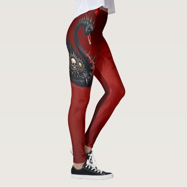 Not Your Average Swan – Spikes, Skulls & Sass.  Leggings (Right)