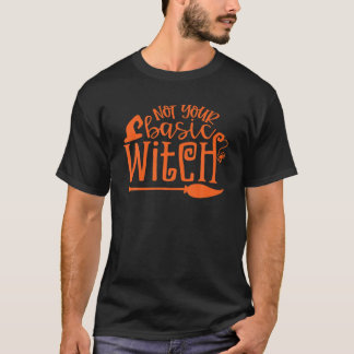 Not Your Basic Witch Cute Halloween Spooky Season T-Shirt
