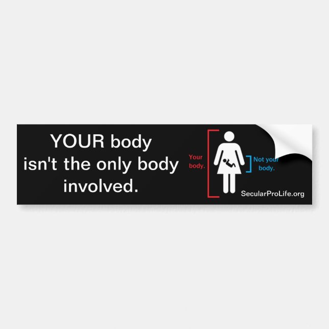 Not your body. bumper sticker (Front)