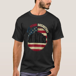 Not Your Breakfast Tacos Vintage Us Flag Men Women T-Shirt