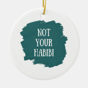 Not Your Habibi Ceramic Tree Decoration