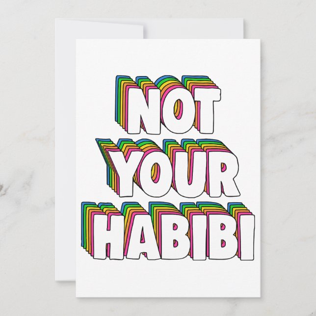 Not Your Habibi Invitation (Front)