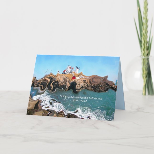 Not Your Normal Nubble Lighthouse Greeting Card (Front)