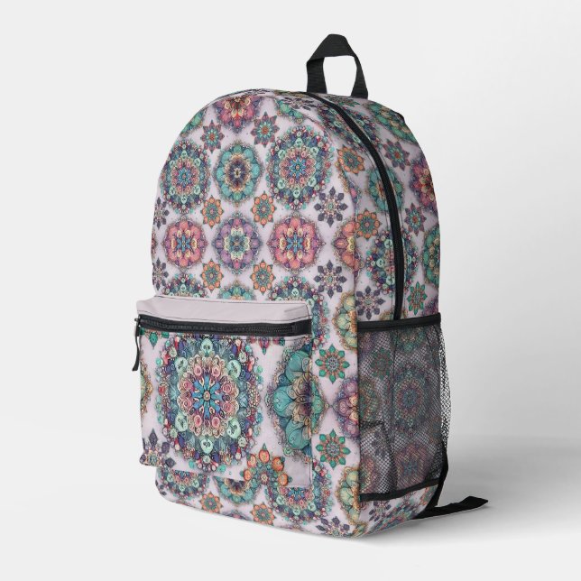 Not Your Ordinary Snowflakes Printed Backpack (Back Corner Right)