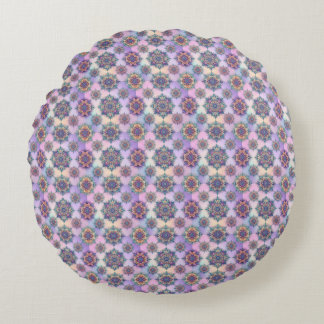 Not Your Ordinary Snowflakes VI Round Cushion