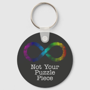 Not your puzzle piece- autism awareness/acceptance key ring