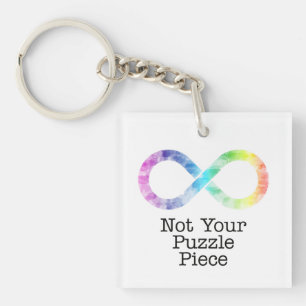 Not your puzzle piece- autism awareness/acceptance key ring