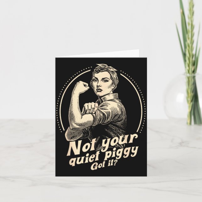 Not Your Quiet Ggy Protest Women  Card (Front)