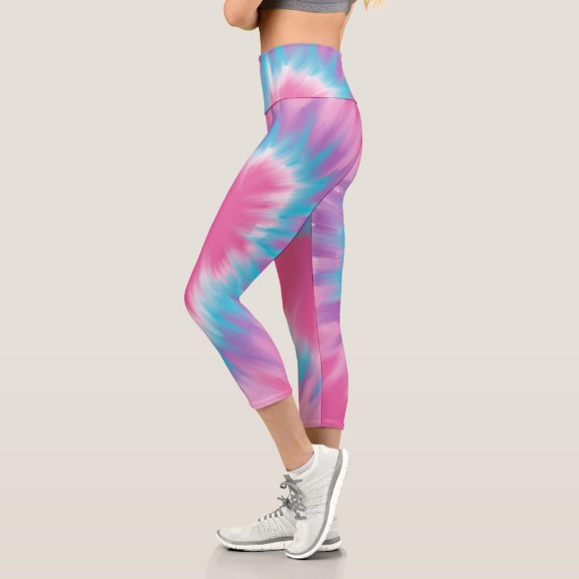 Not Your Ugly Christmas Holiday Leggings, Colourfu Capri Leggings (Left)