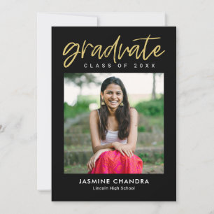 Notably Cool Editable Colour Graduation Invitation