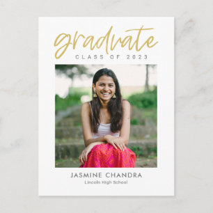 Notably Cool Editable Colour Graduation Postcard