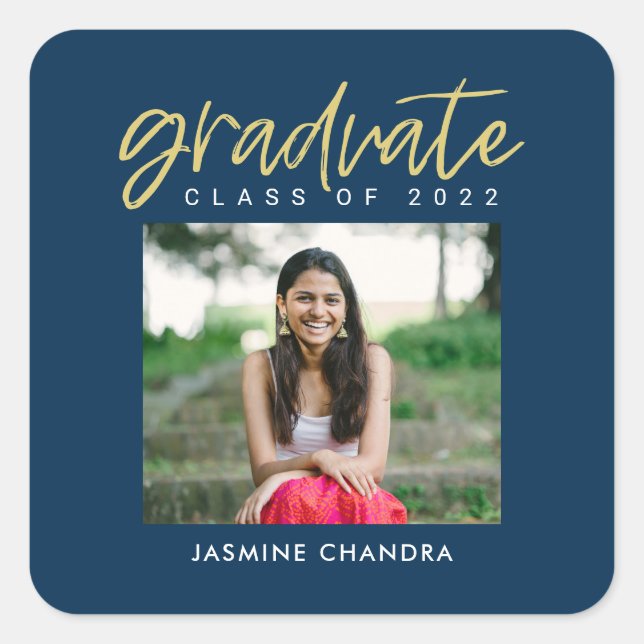 Notably Cool Editable Colour Graduation Stickers (Front)