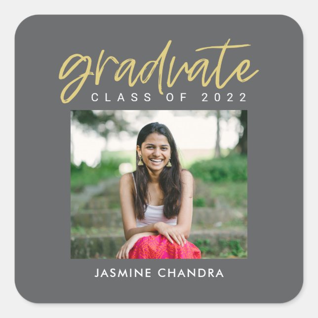 Notably Cool Editable Colour Graduation Stickers (Front)