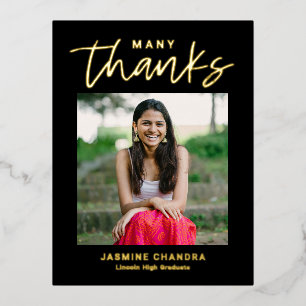 Notably Cool FOIL Thank You Postcard