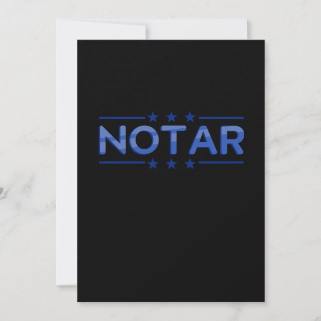 Notar Notarin Notary Public Anwalt Lawyer Gift Invitation (Front)